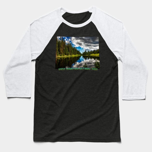 Colorado (Rocky Mountain National Park - Lake Irene) Baseball T-Shirt by gorff